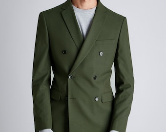 Men Suits Green 2 Piece Wedding Groom Wear One Button Body Fit Suits, Mens Wedding Suit Read Description