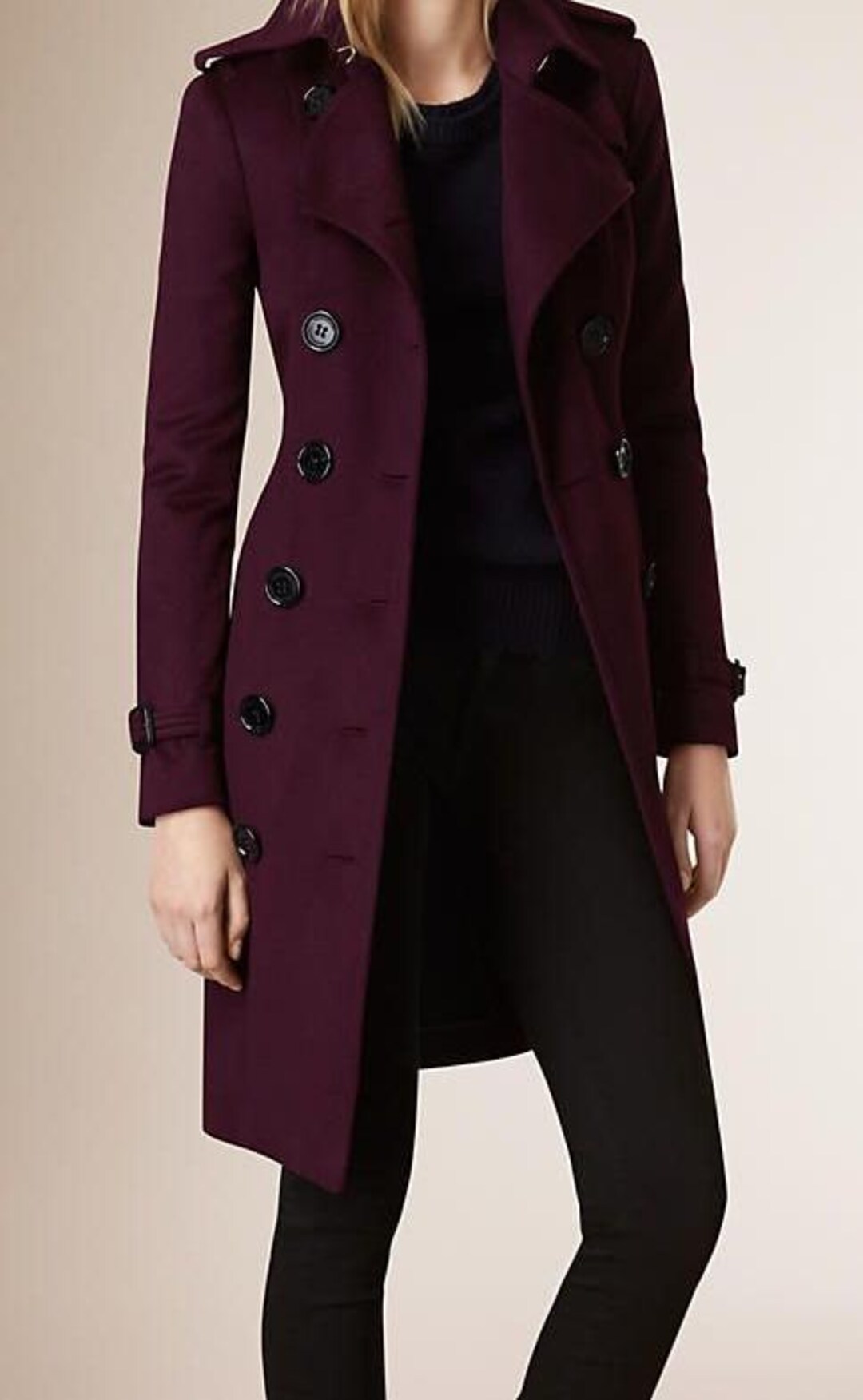 Women Maroon Trench Coat Double Breasted Pocket Pea Coat Women Overcoat Women Coat Women Winter Coat Women Jacket Etsy UK