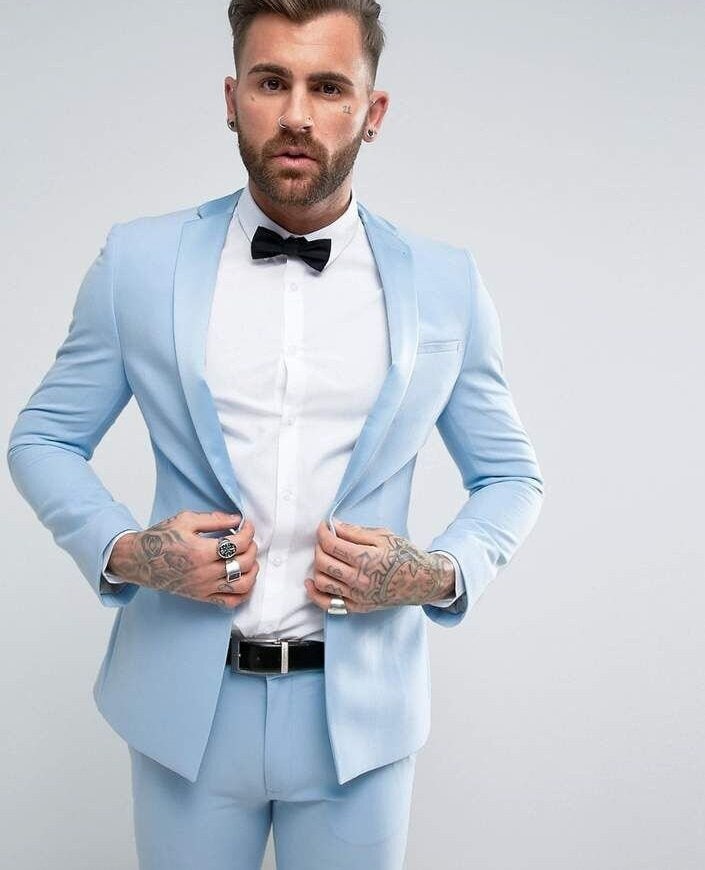 Turquoise Notch Lapel Mens Light Blue Tuxedo Wedding Brand New Grooms Blazer  Suit For Prom/Dinner Includes Jacket, Pants, And Tie Excellent Quality  Style 2621 From Good Happy, $76.53 | DHgate.Com