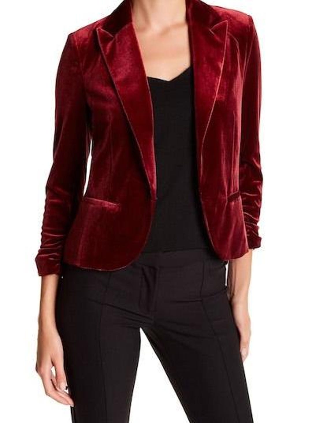スーツ MSGM Women Suit Jackets 3841MDG2625710618 Red Single-breasted blazer in red flamed canvas MSGM Tailoring