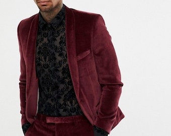 VELVET MAROON SUIT