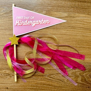 First Day of School Printable Pennant Flags, Custom Printable School Pennant, First Day Of School Sign, First Day Of School Flag Printable