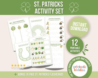 St. Patrick's Day Activity Pack: Preschool Learning Worksheets (Printable)
