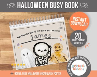 Halloween Busy Book: 20 Preschool Activities (Digital Download)