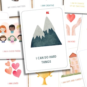Digitale Affirmationskarten für Kinder, Affirmationskarten für Kinder, tägliche Affirmation für Kinder, Werkzeuge für psychische Gesundheit von Kindern, Affirmationskarten für das Klassenzimmer