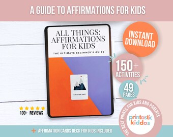 Guia de Afirmações para Crianças: Mais de 150 Atividades, Cartões de Afirmações Positivas (Download Digital)