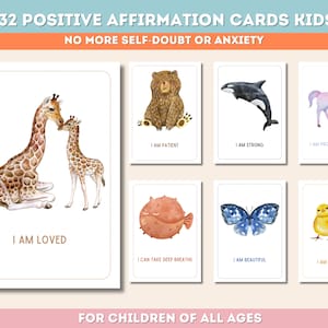 Tarjetas de afirmación imprimibles para niños, Tarjetas didácticas de aprendizaje positivo, Citas inspiradoras, Desarrollo infantil motivacional, Tarjetas imprimibles