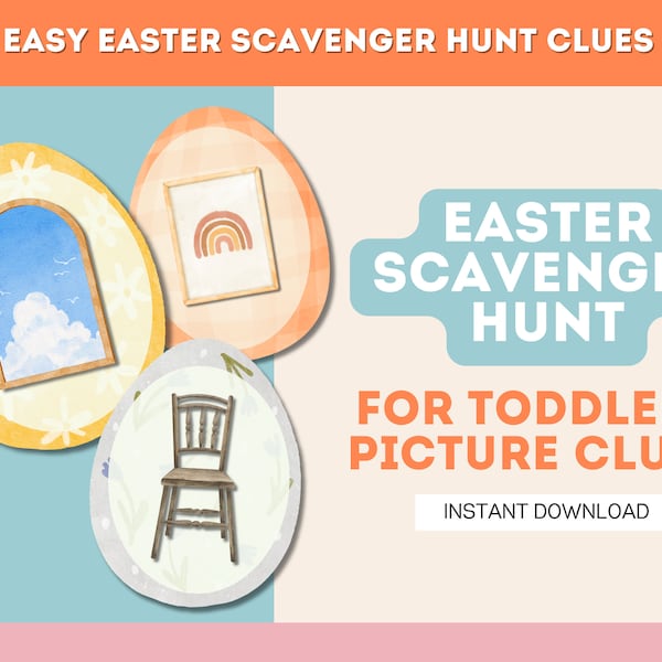 Easy Easter Scavenger Hunt, Scavenger Hunt For Toddlers, Easter Gift Clues,  Easter Basket Clues, Scavenger Hunt For Kids