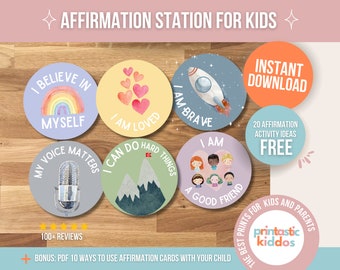 Affirmationskarten für Kinder: Spiegel-Dekor (Digitaler Download)