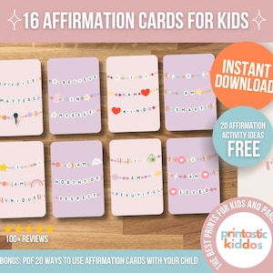 Affirmationskarten für Mädchen, Geschenk für Mädchen, Affirmationskarte druckbar, Affirmationskarten für Kinder, Mädchen Affirmationen, positive Affirmation