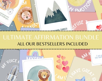 Kids Affirmation Cards: Daily Mental Health, Positive Mindset (Digital Download)