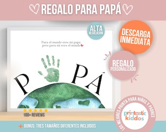 Spanish Father's Day Card: Printable Handprint Gift (PDF)