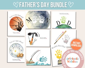 Father's Day Handprint Art Bundle: Keepsake Gift (Digital Download)
