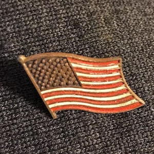 Classic red white and blue American Stars and Stripes flag Lapel Pin