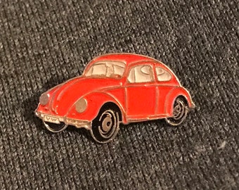 Pin de solapa de coche VW escarabajo rojo vintage esmaltado clásico