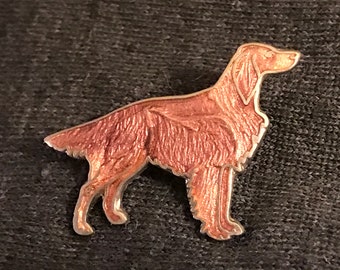 Pin de solapa Setter rojo esmaltado clásico