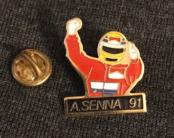 Ayrton Senna 1991 Campeonato Mundial Ferrari temporada pin esmaltado