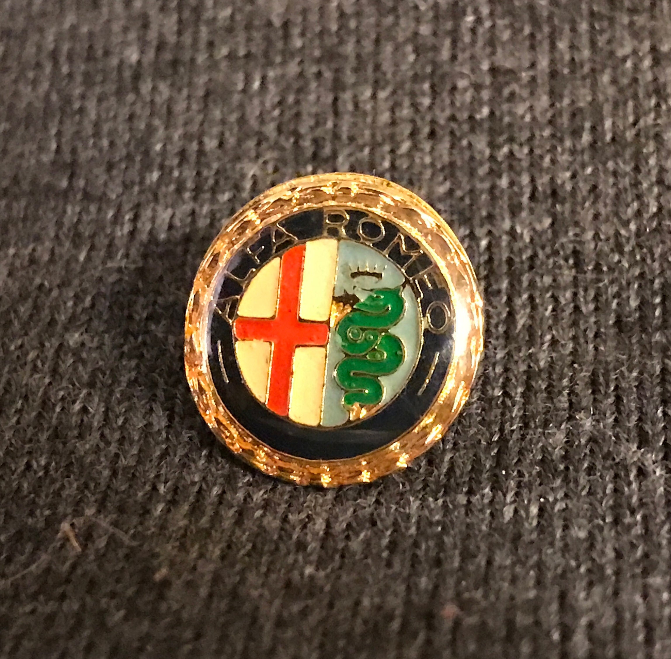 Distintivo Spilla Pin marchio Alfa Romeo vintage in metallo