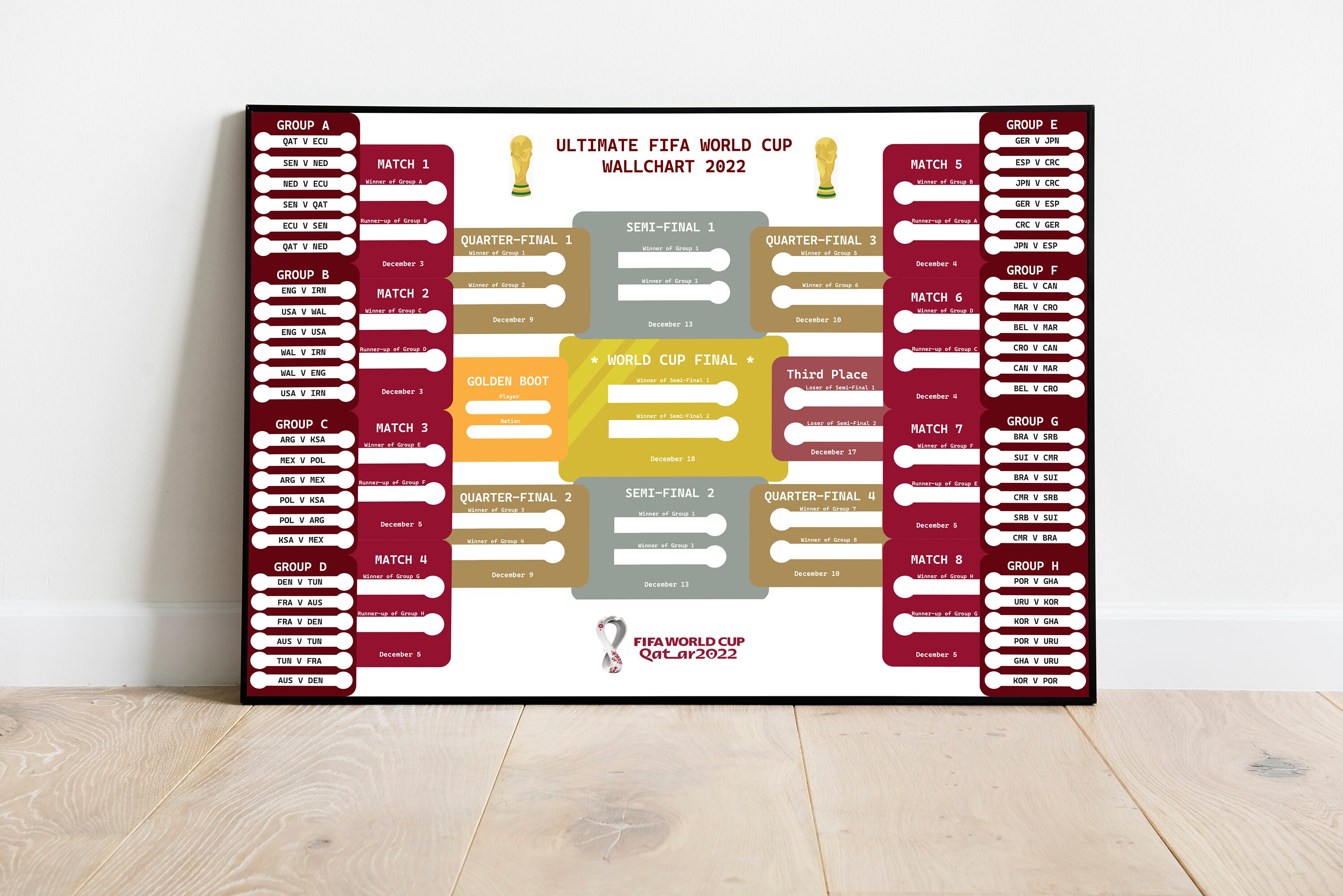 Fifa World Cup Qatar 2022 Printable Fixture Wall Chart In 2022 Qatar Fifa World Cup Qatar 2022 Printable Fixture Wall Chart In 2022 Qatar
