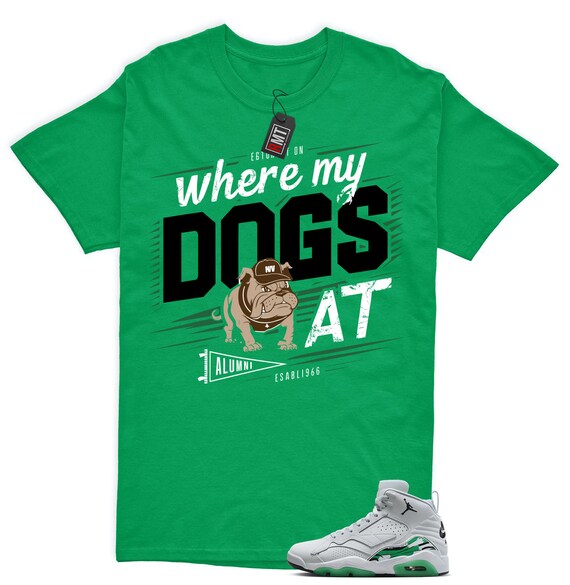 Jordan MVP Lucky Green Pure Platinum White Match T shirt Where My Dogs Etsy Canada