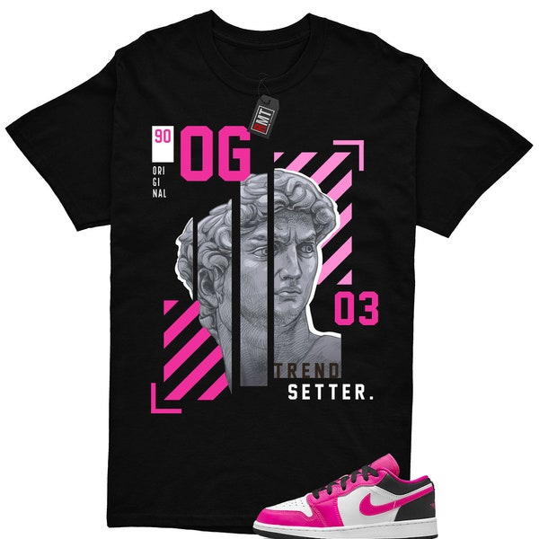 Jordan 1 Low Fierce Pink Match Shirt, Trend Setter Tee Match Fierce Pink J 1 Low