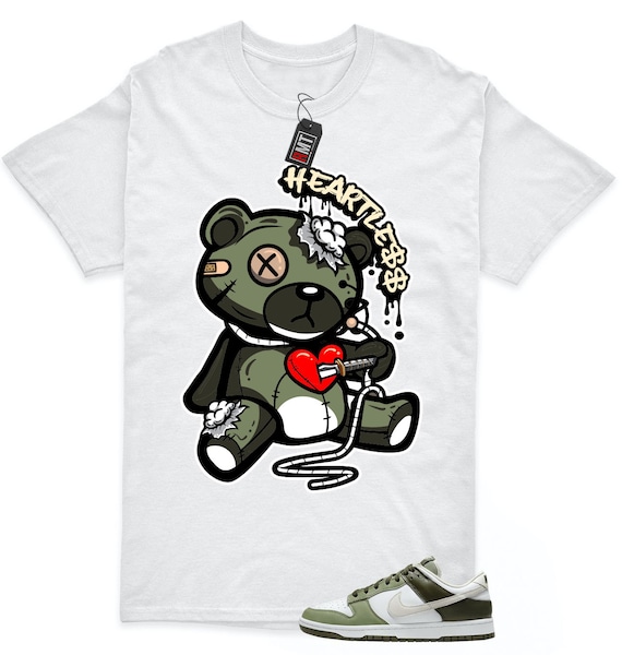 Dunk Oil Green Cargo Khaki Low Light Bone White Match T shirt Heart Less Etsy Canada