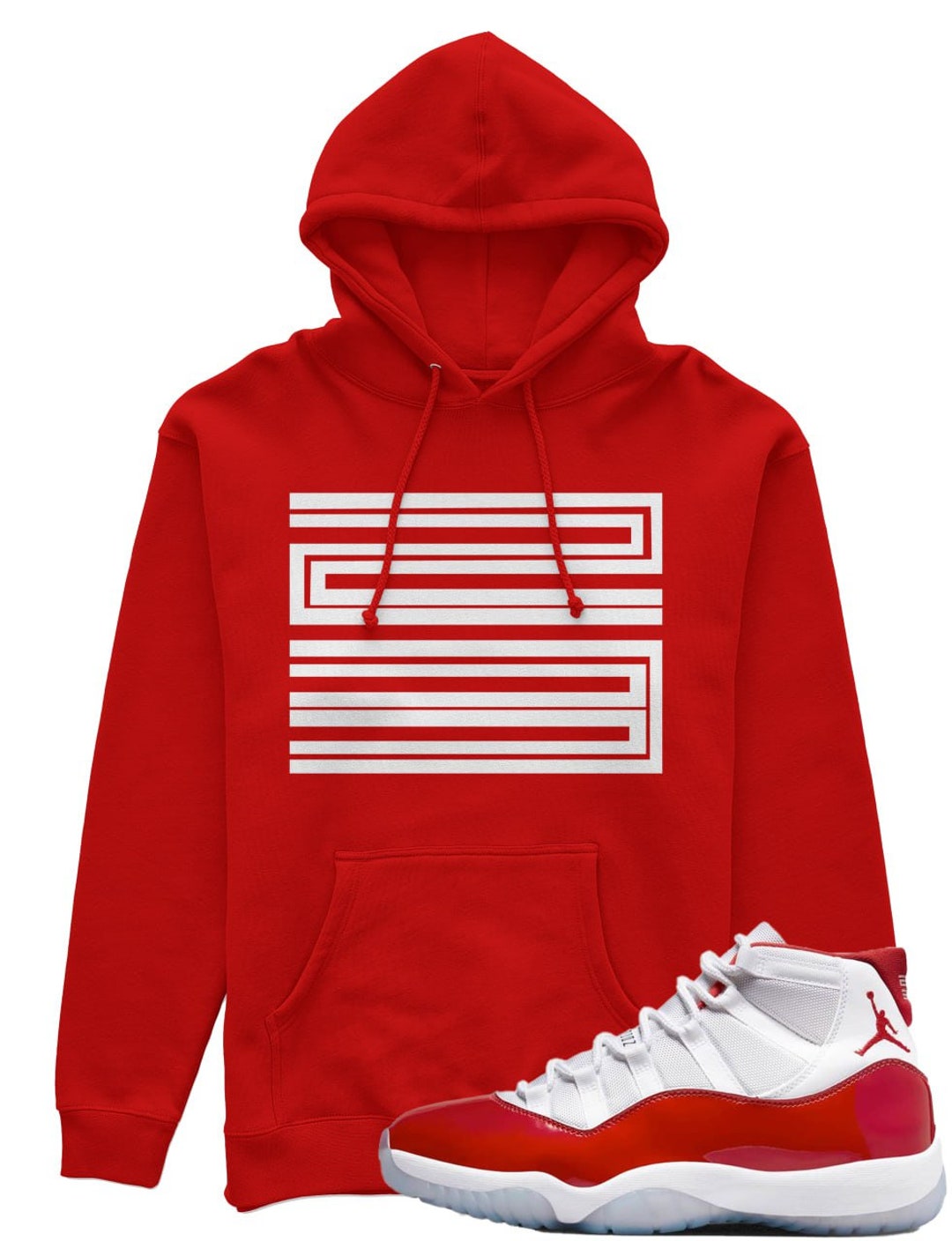 Jordan 11 Cherry Sweatshirts Hoodie Passender Jordan 11 Cherry Etsy