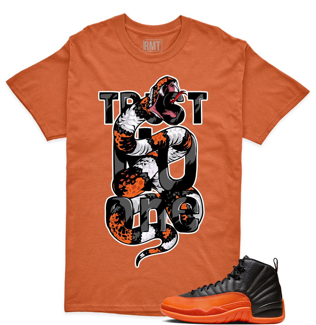 Orange jordan t shirt sale