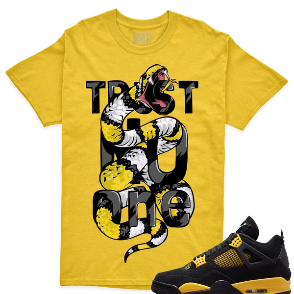 Thunder 4s Matching Shirt, Trust No One Shirt Matching Jordan 4 thunder yellow