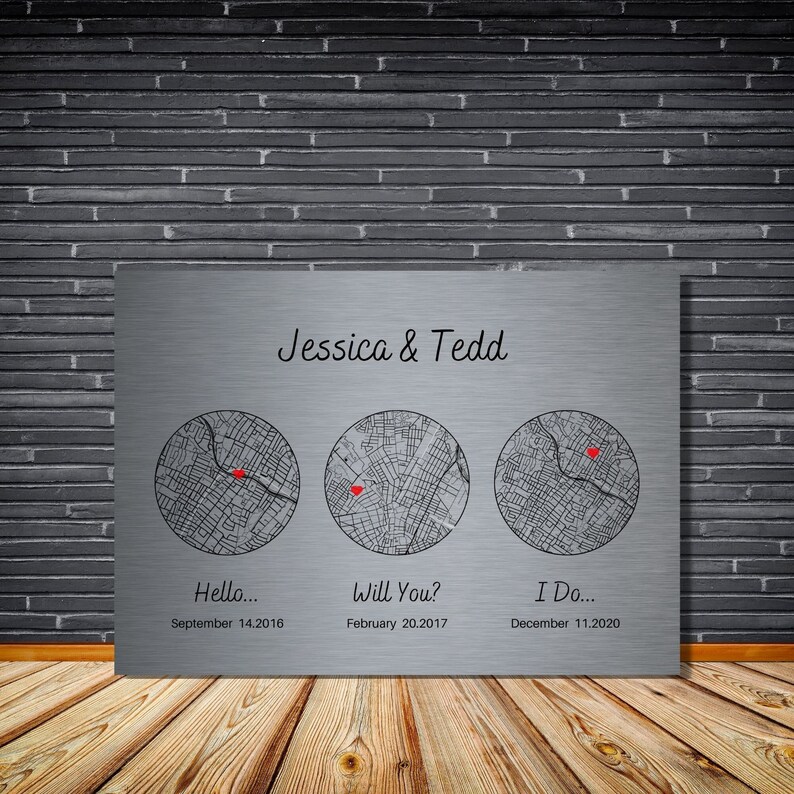 Custom 10th Anniversary Sign Aluminum Anniversary Gift Etsy