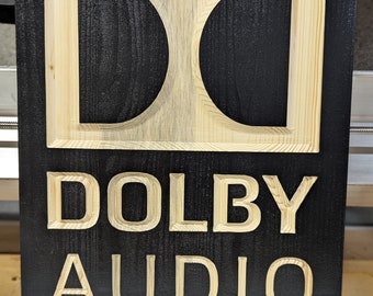 DOLBY AUDIO thuisbioscoopbord, satijnzwart hout.