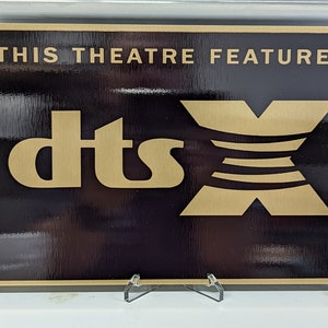 DTS X Home Cinema Sign - Brushed Gold Aluminium