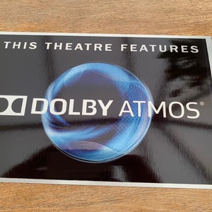 DOLBY ATMOS Home Cinema Sign - Brushed Silver Aluminium