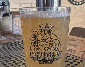 Customised Pint Beer Glass 20oz Camden style Jack Beer Glass