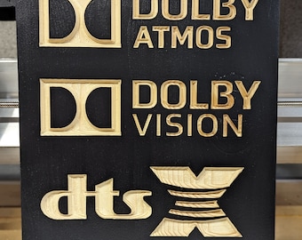 Dolby Atmos Vision DTS:X Home Cinema bord satijnzwart hout