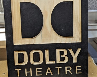 Home Cinema-bord DOLBY THEATER, satijnzwart hout.