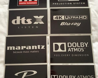 Selectie bioscoopborden van geborsteld aluminium. Neem contact met ons op met je keuze.