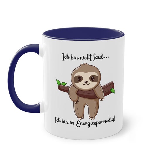 Lustige Faultier-Tasse 'Faultier Als Chefkoch' – Spülmaschinenfest, Für Kaffee & Tee