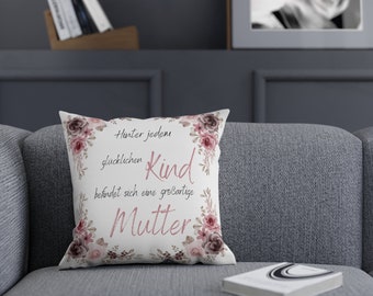 Gift idea Mother's Day, pillow mother, best mom, happiness is, 100% cotton, decorative pillow, polyester filling, sofa cushion, sofa, cuddly pillow