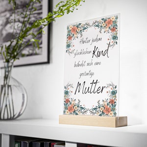 Gift idea for Mother&#39;s Day, acrylic signs with wooden stand, poem for Mother&#39;s Day, best mom, gift for her, gift for mom