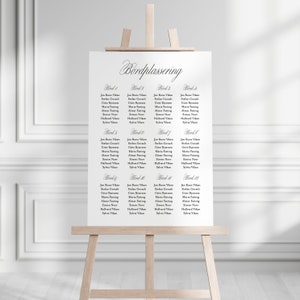 Bordplan &quot;Anette&quot; A1 (594 x 841 mm), Designmal, Digital Fil, Redigerbar i Canva, Printbar Bordplan, Bryllup