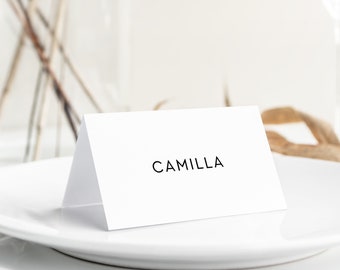 Bordkort "Camilla", Designmal, Digital Fil, Redigerbar i Templett, Printbart Bordkort, Bryllup