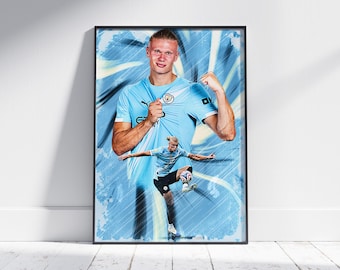 アーリング ハーランド ポスター: マンチェスター シティ フットボール