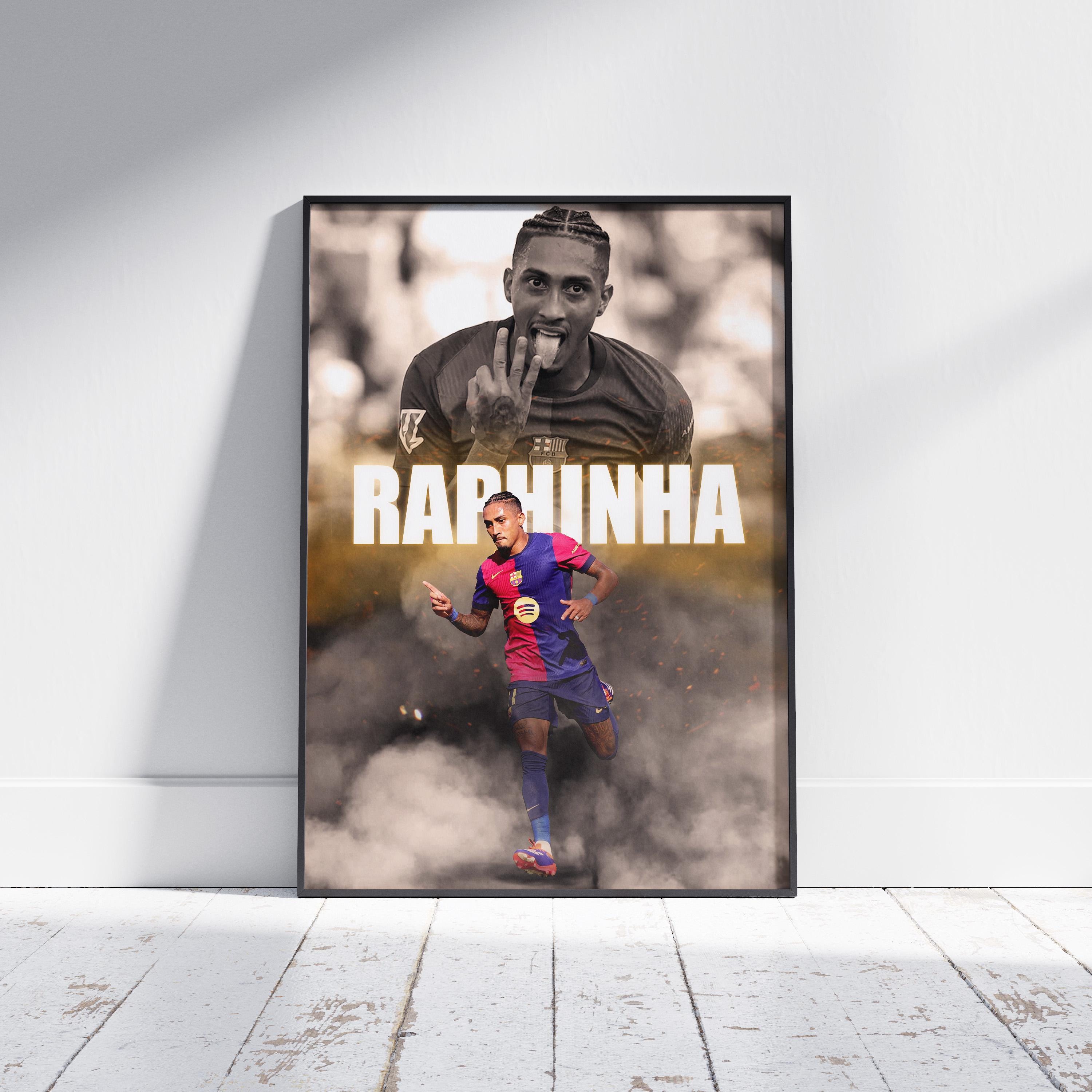 Barcelone/リオペラ/ポスター Raphinha FC Barcelona Poster: Colorful Football Wall Art - Etsy