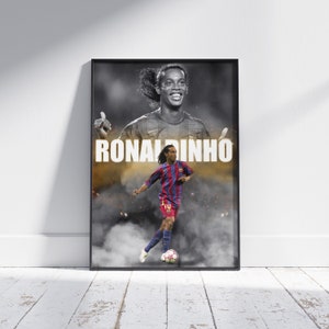 Ronaldinho Poster, Football Poster, Football Print, Football Picture, Poster Gift, Soccer Poster, Ronaldinho Art