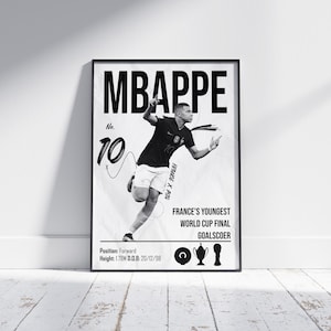 Kylian Mbappe France Poster: Football Art Print