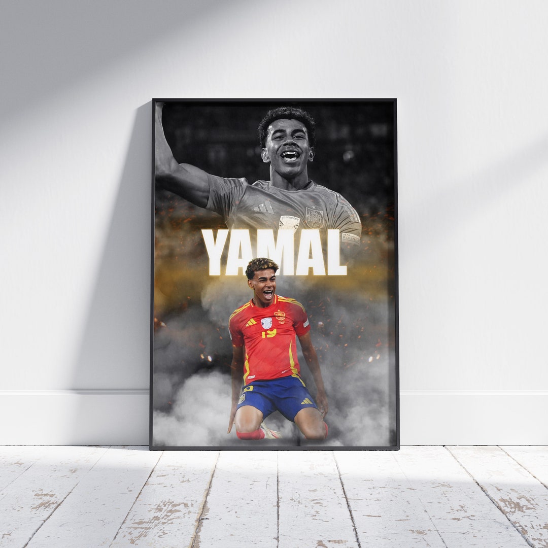 Lamine Yamal Poster, Football Poster, Football Print, Soccer Wall Art