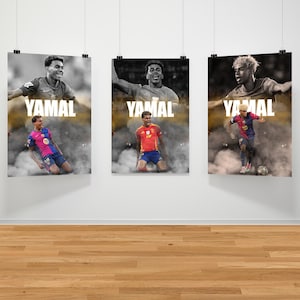 Lamine Yamal Football Poster Bundle: Soccer Wall Art (Digital Download, 3 JPEG Files)