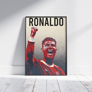Cristiano Ronaldo Poster, Pop Art, Football Poster, Football Print, Football Wall Art, Poster Gift, Soccer Poster, CR7 Poster