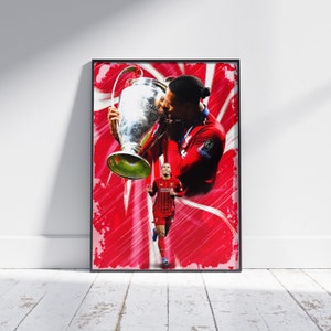 Virgil Van Dijk Liverpool FC Poster: Football Soccer Wall Art